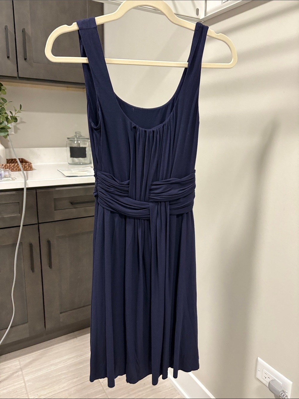 Bailey 44 Navy Sleeveless Knotted Waist Midi Dress
